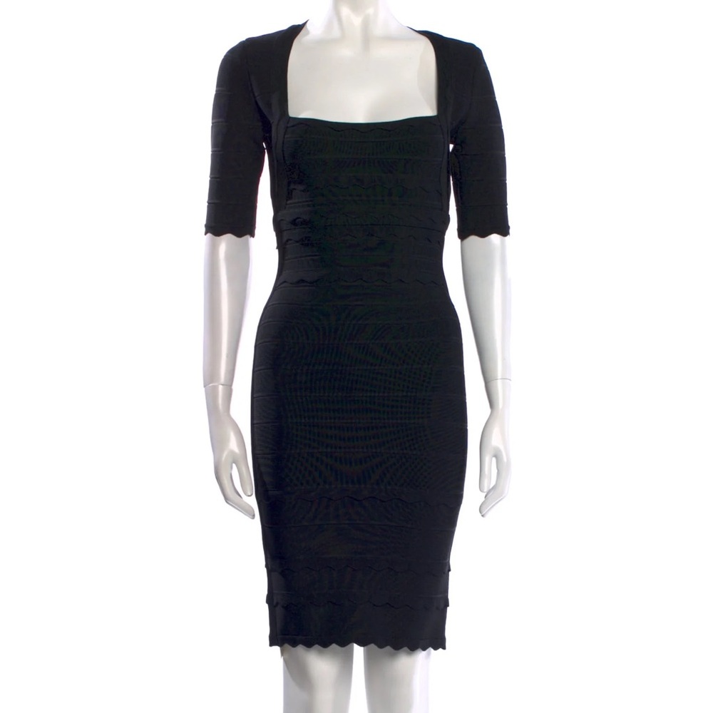 Herve Leger Black midi Dress